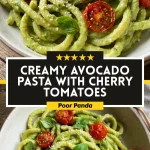 Creamy Avocado Pasta with Cherry Tomatoes