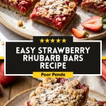 Easy Strawberry Rhubarb Bars Recipe