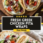 Fresh Greek Chicken Pita Wraps