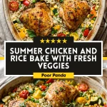 Summer Chicken and Rice Bake with Fresh Veggies