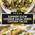 Summer Slow Cooker Salsa Verde Chicken Tacos
