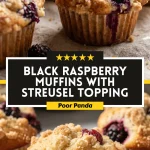 Black Raspberry Muffins with Streusel Topping