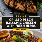 Grilled Peach Balsamic Chicken with Fresh Herbs