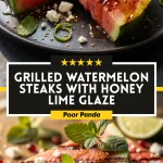 Grilled Watermelon Steaks with Honey Lime Glaze