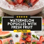 Watermelon Popsicles with Fresh Fruit