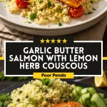 Garlic Butter Salmon with Lemon Herb Couscous